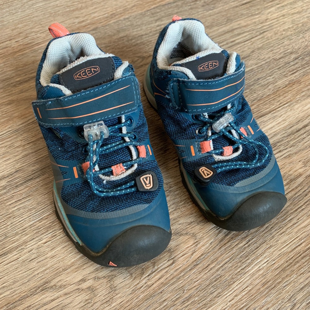 Keen Kids Terradora Waterproof Low Hiking Shoes - Blue Coral - Size 10 Toddler